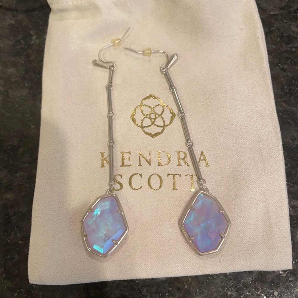 Kendra Scott blue/lavender iridescent earrings